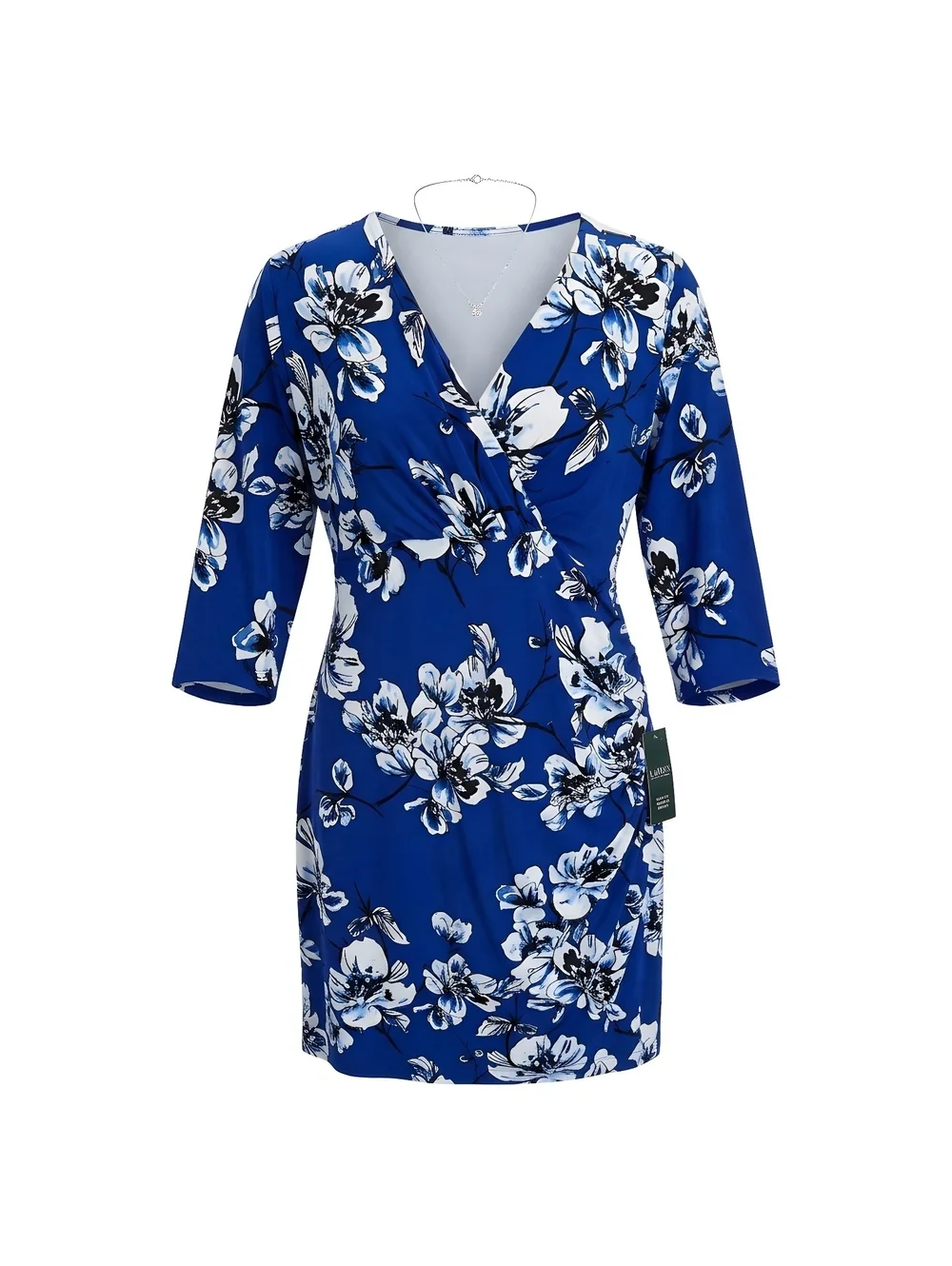 ralph lauren royal blue dress Halter Ruffle in Cobalt A draped cowl back ensures your entrances and exits will be equally chic in this elegant gown from Lauren Ralph Lauren. Polo Ralph Lauren DRESS -